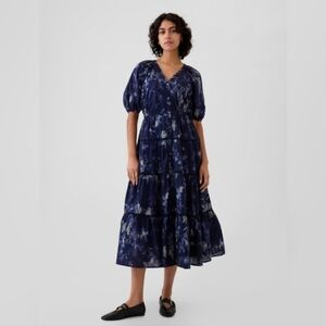 GAP Navy Floral Maxi Dress